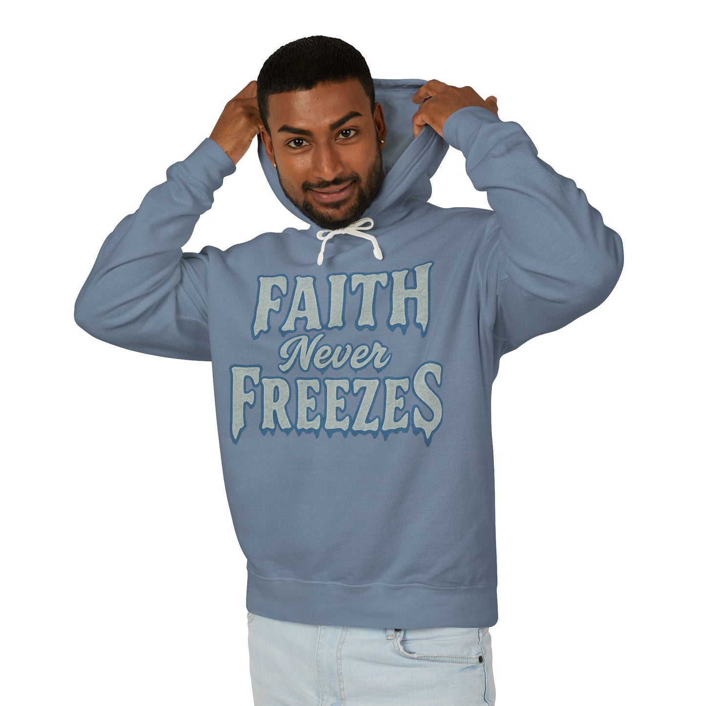 Faith Never Freezes Hoodie — Inspirational Christian Pullover