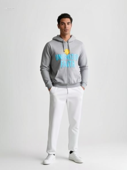 Unfrozen Faith Zip Hoodie — Inspirational Christian Full-Zip Hoodie