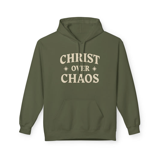 Christian 'Christ Over Chaos' Hoodie — Faith-Based Inspirational Pullover