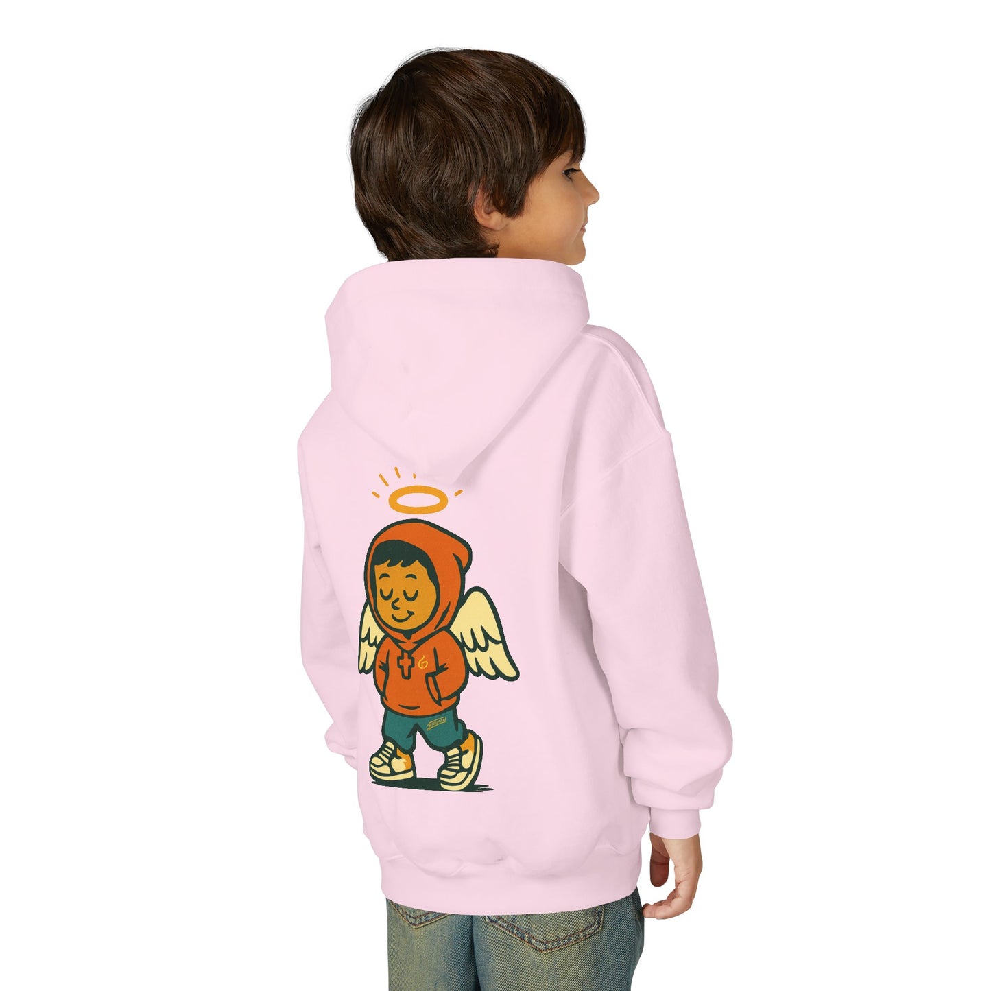 Youth Hooded Sweatshirt with Chilling WChrist Design | Fun and Comfy Apparel for Kids | Perfect for Gifts, Casual Wear