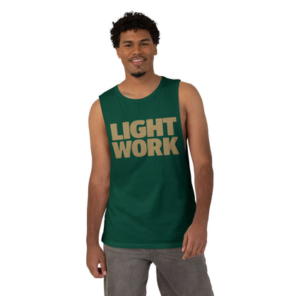 Light Work Unisex Tank Top, Inspirational Workout Shirt, Faith-Based Gym Apparel, Motivational Fitness Wear, Summer Activewear