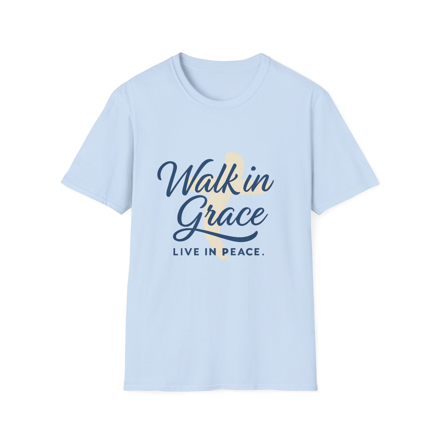 Inspirational Quote T-Shirt, Walk in Grace Tee, Live in Peace Shirt, Motivational Apparel, Gift for Her/Him