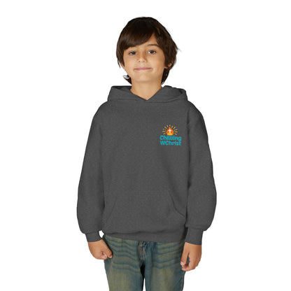 Youth Hooded Sweatshirt with Chilling WChrist Design | Fun and Comfy Apparel for Kids | Perfect for Gifts, Casual Wear