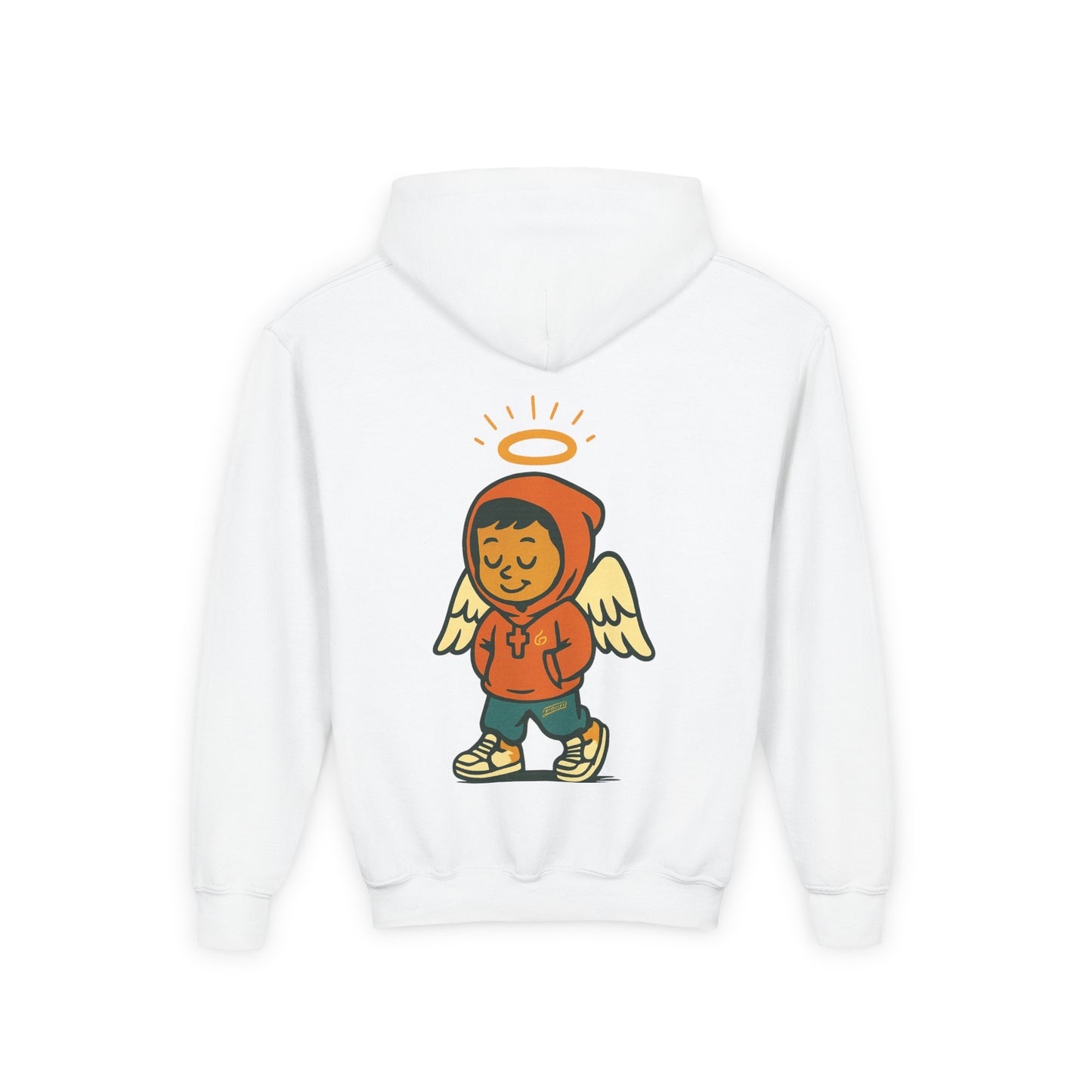 Youth Hooded Sweatshirt with Chilling WChrist Design | Fun and Comfy Apparel for Kids | Perfect for Gifts, Casual Wear