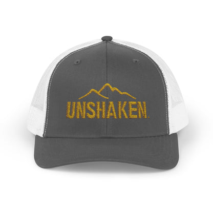Unshaken Snapback Trucker Cap, Cool Baseball Hat, Perfect Gift for Outdoors Lovers, Adjustable Hat for All Seasons, Motivational [...]