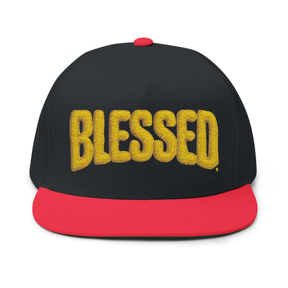 Blessed Flat Bill Cap - Stylish Embroidered Snapback Hat for Casual Wear, Gift Idea for Birthdays, Graduations, Holidays, Sports