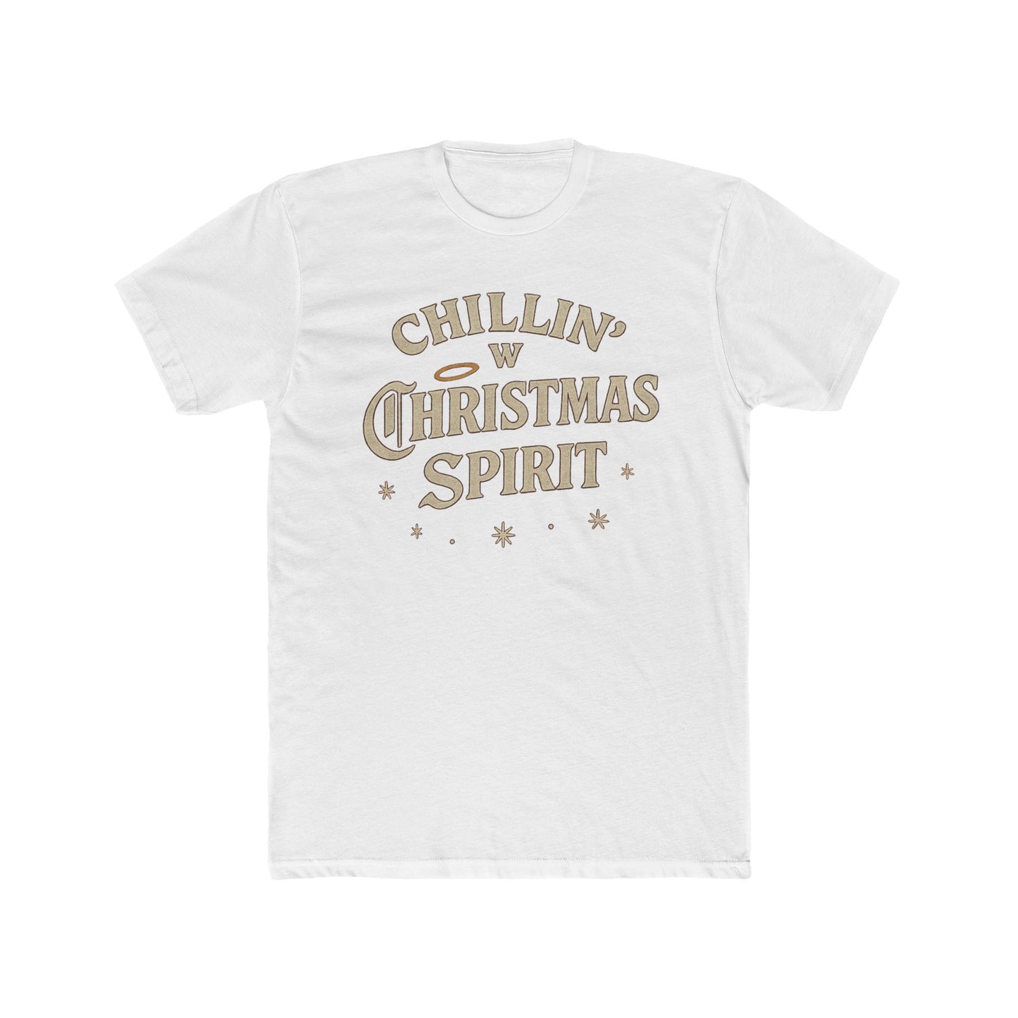 Christmas Tee – “Chillin' W Christmas Spirit” Retro Holiday Graphic Shirt