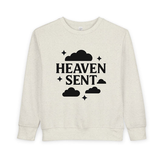 Heaven Sent Toddler Sweatshirt, Cute Kids Apparel, Cozy Kids Gift, Baby Shower, Toddler Clothing, Childrens Wear