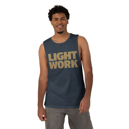 Light Work Unisex Tank Top, Inspirational Workout Shirt, Faith-Based Gym Apparel, Motivational Fitness Wear, Summer Activewear