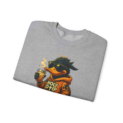 Holy Drip Cartoon Crewneck Sweatshirt, Cozy Graphic Sweatshirt, Funny Gift for Him, Unisex Comfort Wear, Perfect for Chill Days