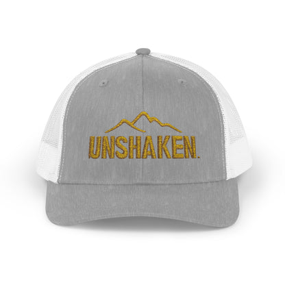 Unshaken Snapback Trucker Cap, Cool Baseball Hat, Perfect Gift for Outdoors Lovers, Adjustable Hat for All Seasons, Motivational [...]