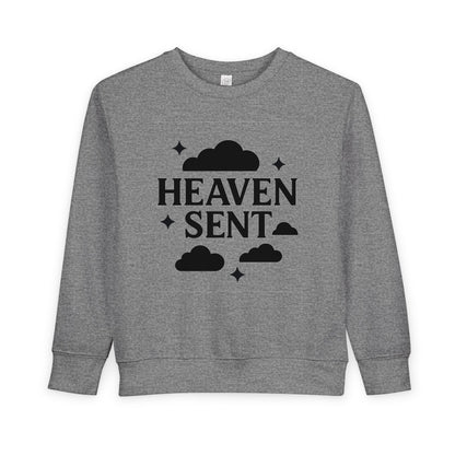 Heaven Sent Toddler Sweatshirt, Cute Kids Apparel, Cozy Kids Gift, Baby Shower, Toddler Clothing, Childrens Wear