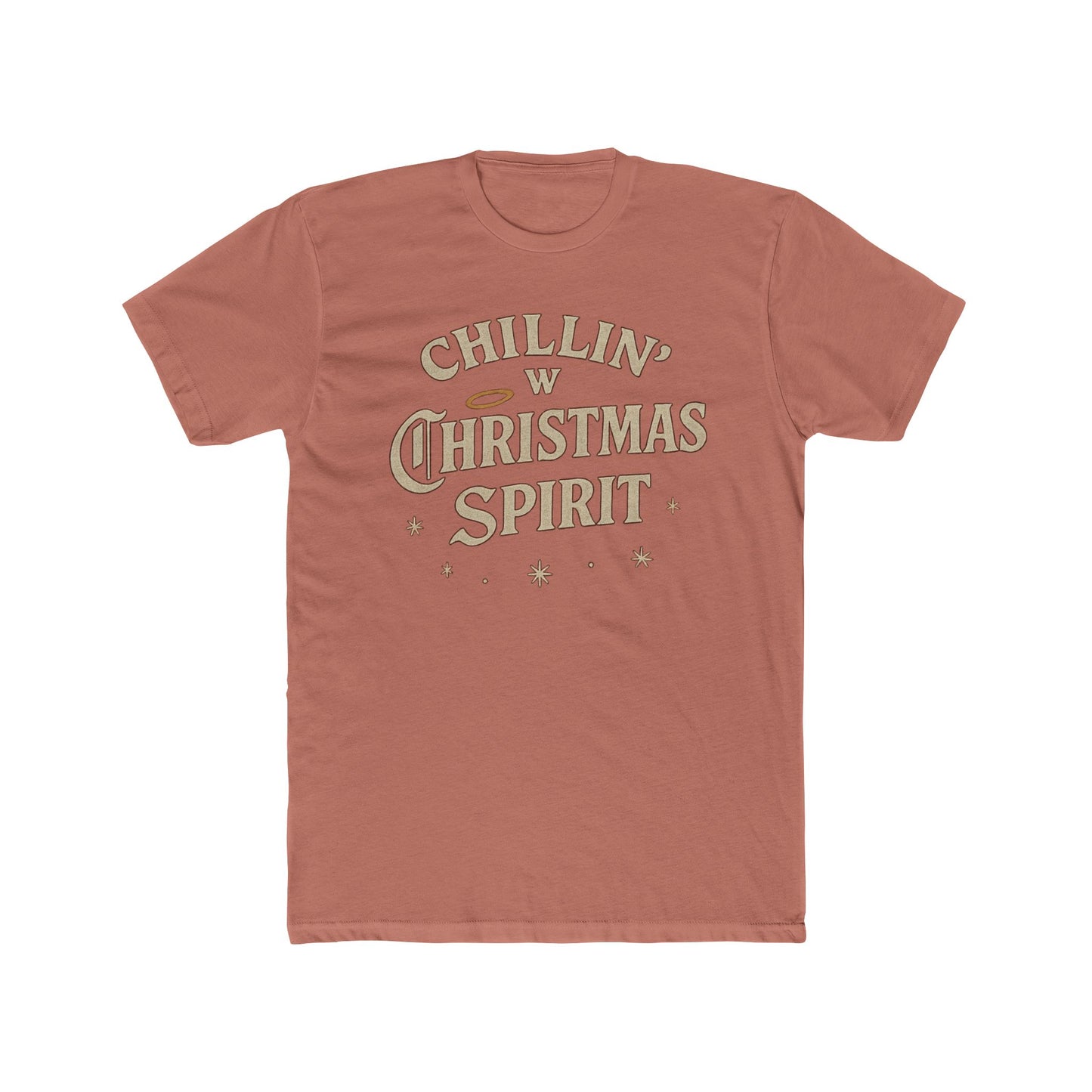 Christmas Tee – “Chillin' W Christmas Spirit” Retro Holiday Graphic Shirt