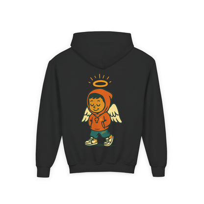 Youth Hooded Sweatshirt with Chilling WChrist Design | Fun and Comfy Apparel for Kids | Perfect for Gifts, Casual Wear
