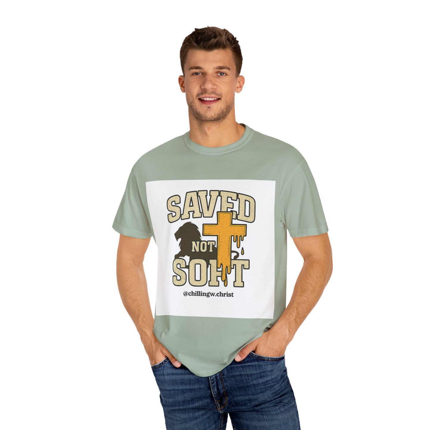 Garment-Dyed T-shirt, Faith-Based Apparel, Christian T-shirt, Casual Wear, Inspirational Clothing, Summer Style