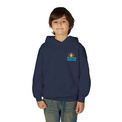 Youth Hooded Sweatshirt with Chilling WChrist Design | Fun and Comfy Apparel for Kids | Perfect for Gifts, Casual Wear