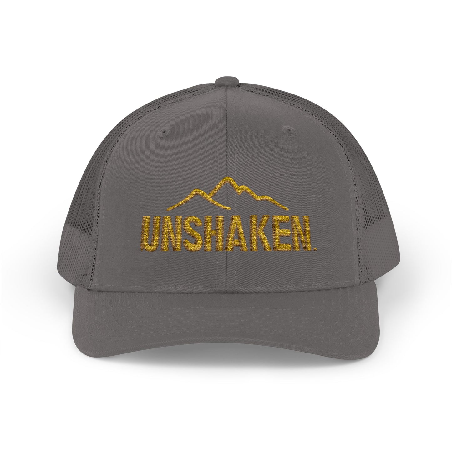 Unshaken Snapback Trucker Cap, Cool Baseball Hat, Perfect Gift for Outdoors Lovers, Adjustable Hat for All Seasons, Motivational [...]