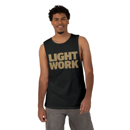 Light Work Unisex Tank Top, Inspirational Workout Shirt, Faith-Based Gym Apparel, Motivational Fitness Wear, Summer Activewear