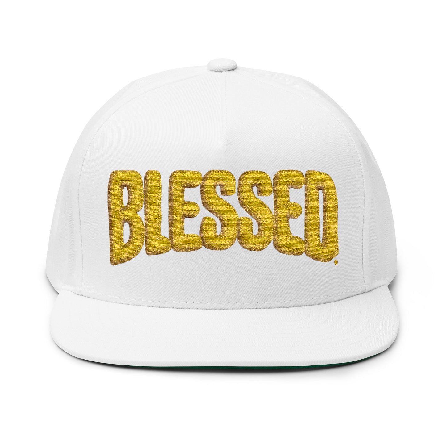 Blessed Flat Bill Cap - Stylish Embroidered Snapback Hat for Casual Wear, Gift Idea for Birthdays, Graduations, Holidays, Sports