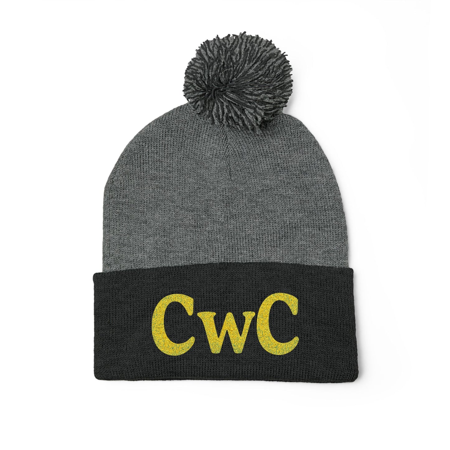 Embroidered Pom-Pom Knit Cap — Custom Monogram CwC, Cozy Winter Beanie