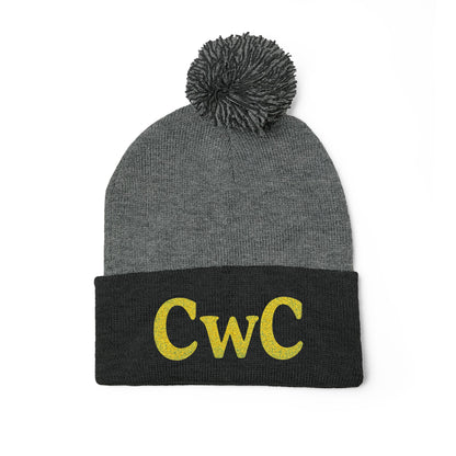 Embroidered Pom-Pom Knit Cap — Custom Monogram CwC, Cozy Winter Beanie