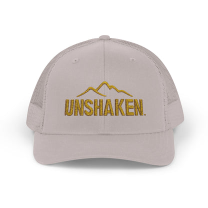 Unshaken Snapback Trucker Cap, Cool Baseball Hat, Perfect Gift for Outdoors Lovers, Adjustable Hat for All Seasons, Motivational [...]