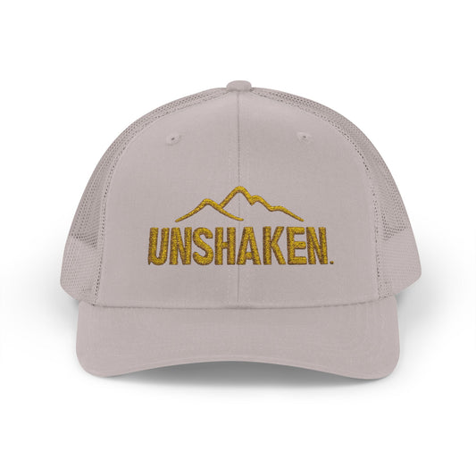Unshaken Snapback Trucker Cap, Cool Baseball Hat, Perfect Gift for Outdoors Lovers, Adjustable Hat for All Seasons, Motivational [...]