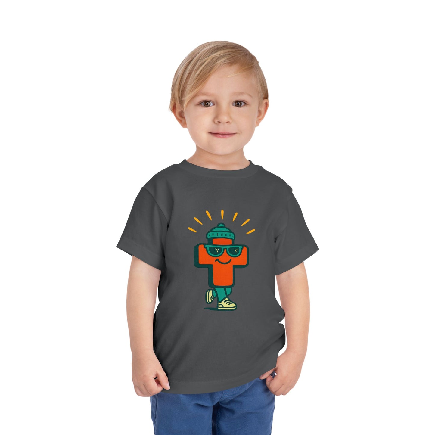 Playful Toddler Tee with Cool Character Design, Kids Summer Shirt, Fun Childrens Clothing, Cute Gift for Toddlers, Playtime Outfit
