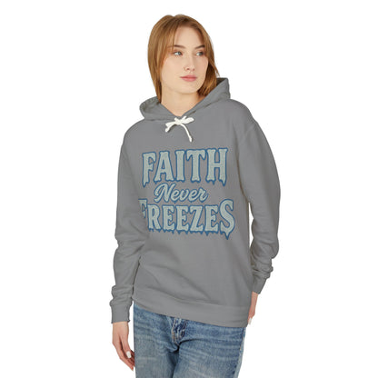 Faith Never Freezes Hoodie — Inspirational Christian Pullover