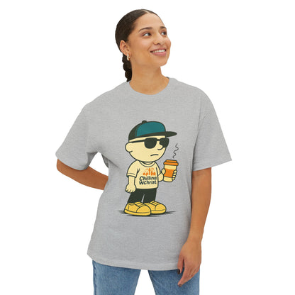 Cool Character Relaxed Tee, Unisex Graphic Shirt, Oversized Casual Wear, Streetwear Style, Funny Gift
