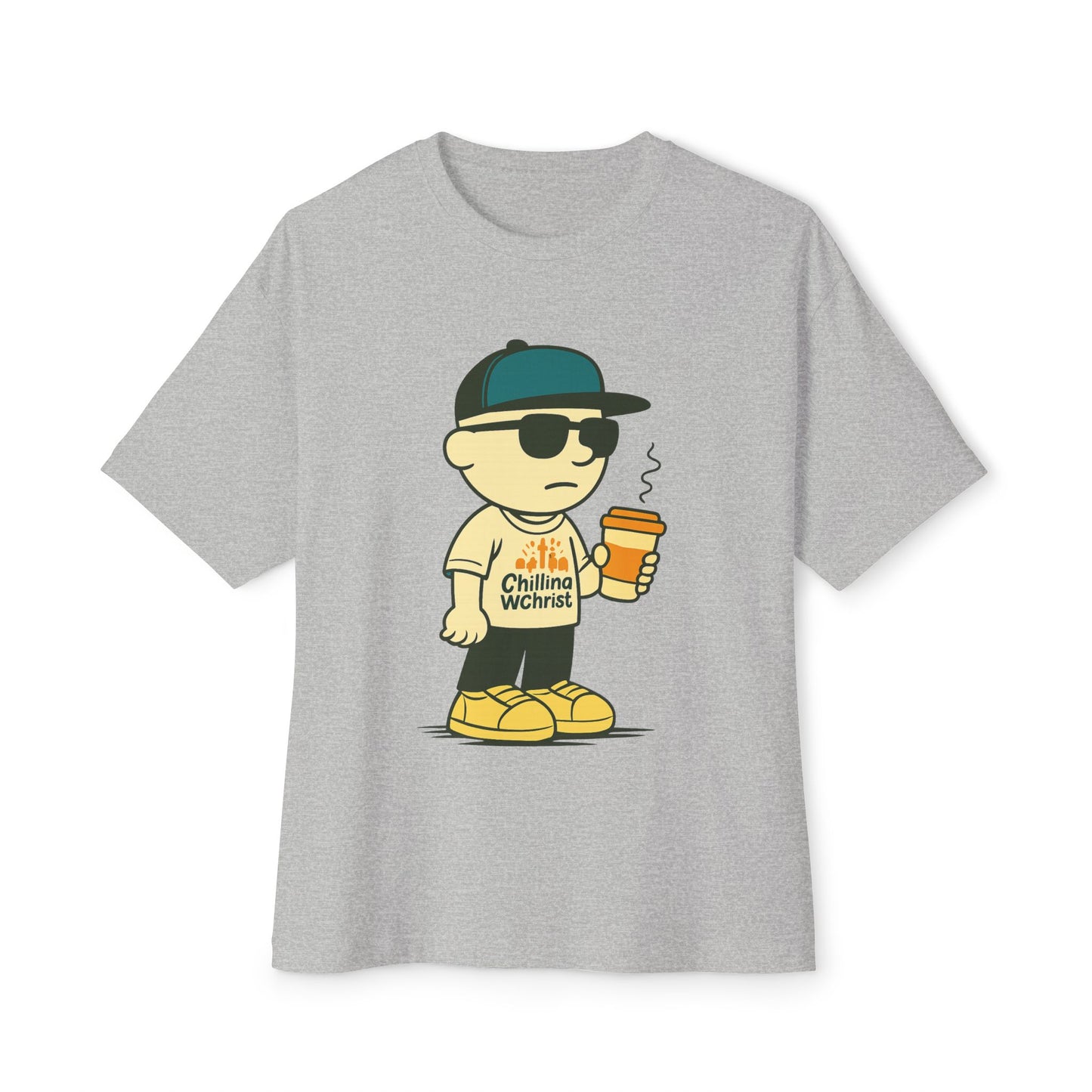Cool Character Relaxed Tee, Unisex Graphic Shirt, Oversized Casual Wear, Streetwear Style, Funny Gift