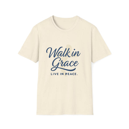 Inspirational Quote T-Shirt, Walk in Grace Tee, Live in Peace Shirt, Motivational Apparel, Gift for Her/Him