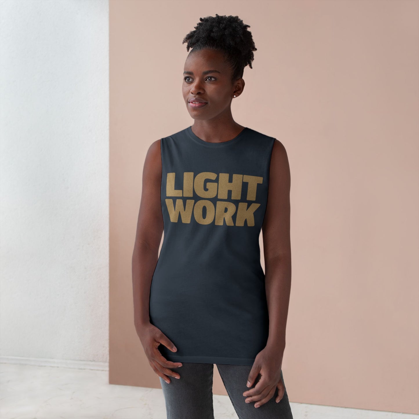 Light Work Unisex Tank Top, Inspirational Workout Shirt, Faith-Based Gym Apparel, Motivational Fitness Wear, Summer Activewear