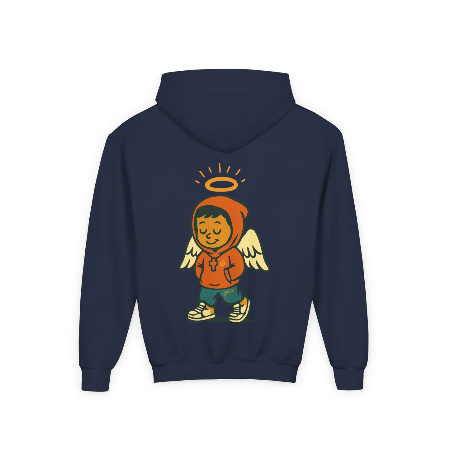 Youth Hooded Sweatshirt with Chilling WChrist Design | Fun and Comfy Apparel for Kids | Perfect for Gifts, Casual Wear