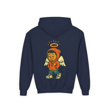 Youth Hooded Sweatshirt with Chilling WChrist Design | Fun and Comfy Apparel for Kids | Perfect for Gifts, Casual Wear