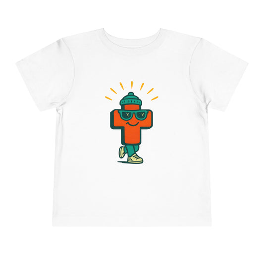 Playful Toddler Tee with Cool Character Design, Kids Summer Shirt, Fun Childrens Clothing, Cute Gift for Toddlers, Playtime Outfit