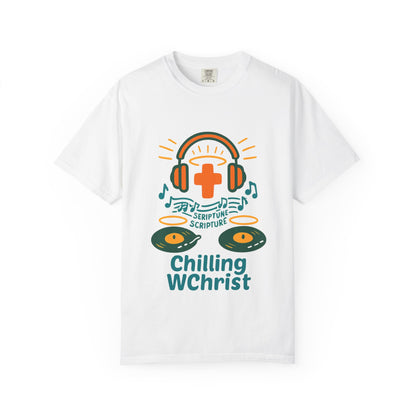 Unisex Music & Faith T-Shirt - Chilling WChrist, Casual Wear, Gift for Music Lovers, Christian Apparel, Spiritual Comfort