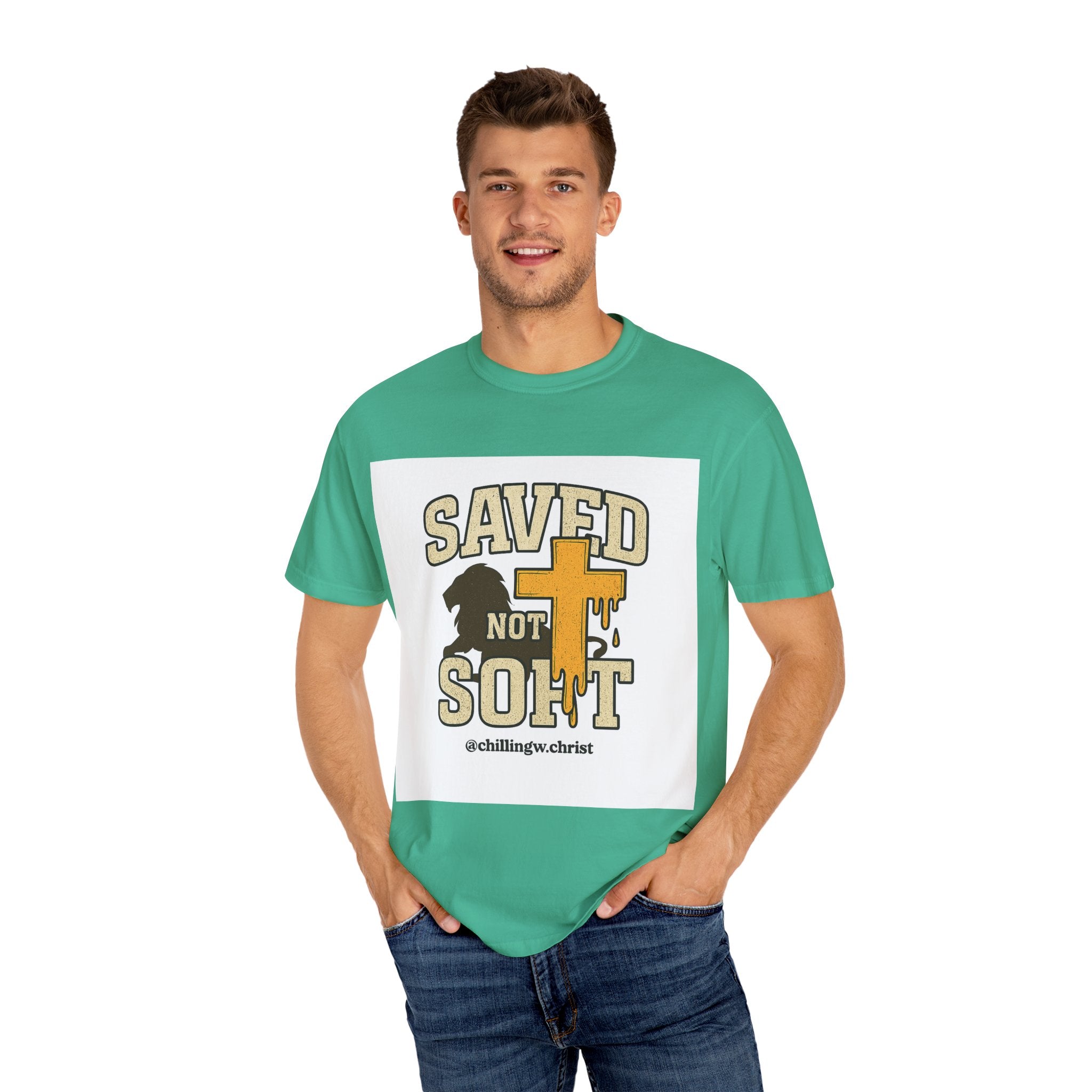 Garment-Dyed T-shirt, Faith-Based Apparel, Christian T-shirt, Casual Wear, Inspirational Clothing, Summer Style