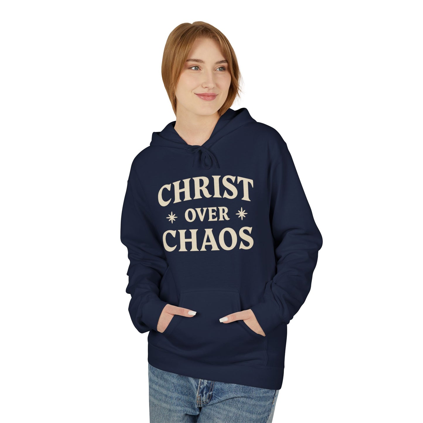 Christian 'Christ Over Chaos' Hoodie — Faith-Based Inspirational Pullover