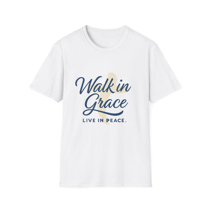 Inspirational Quote T-Shirt, Walk in Grace Tee, Live in Peace Shirt, Motivational Apparel, Gift for Her/Him