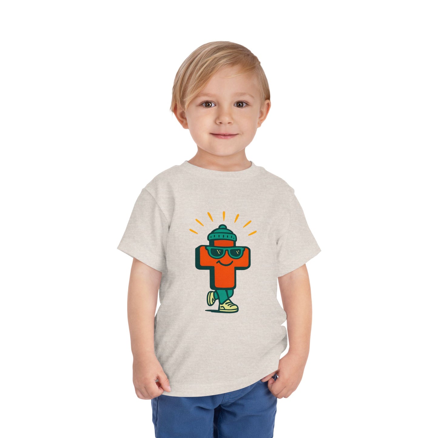 Playful Toddler Tee with Cool Character Design, Kids Summer Shirt, Fun Childrens Clothing, Cute Gift for Toddlers, Playtime Outfit