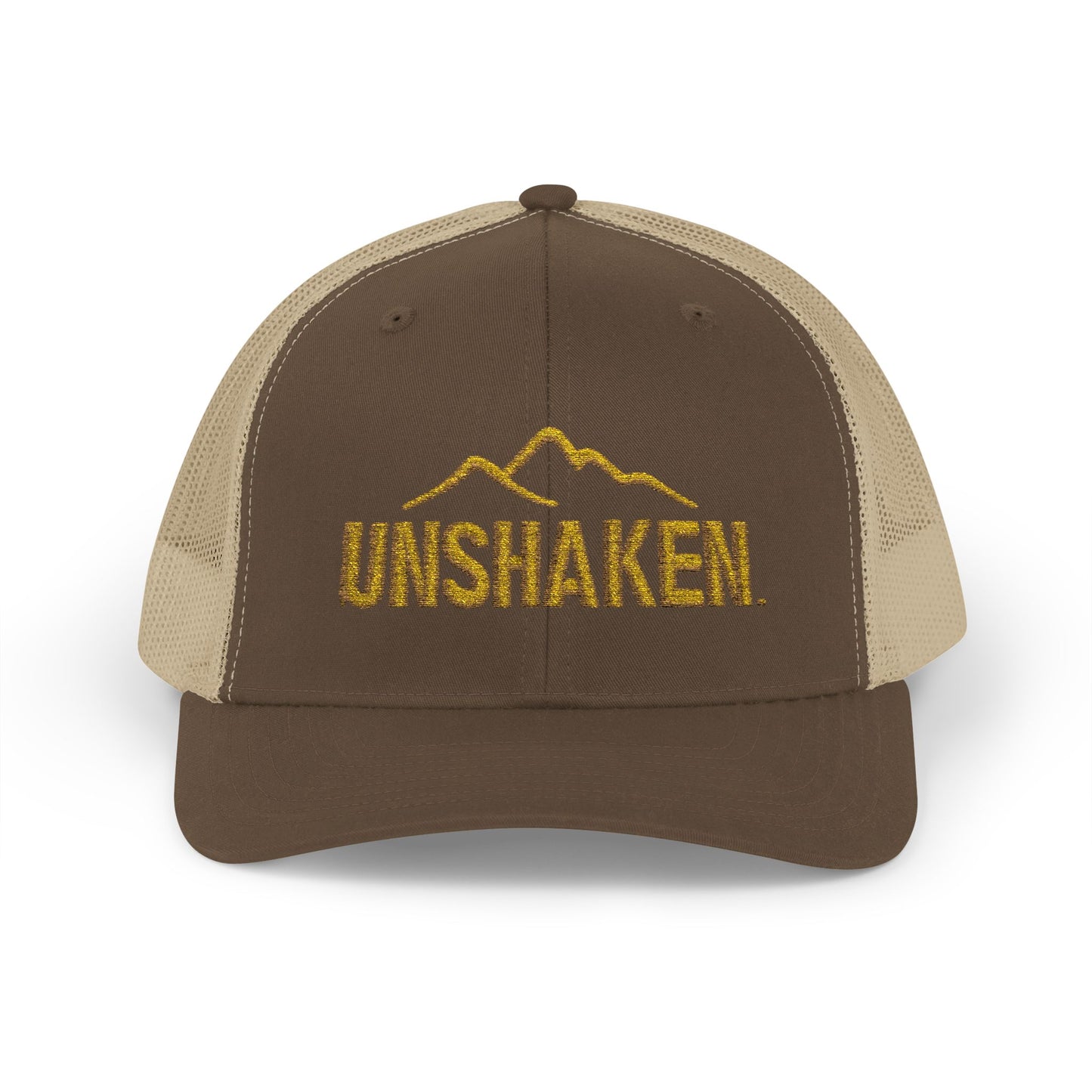 Unshaken Snapback Trucker Cap, Cool Baseball Hat, Perfect Gift for Outdoors Lovers, Adjustable Hat for All Seasons, Motivational [...]