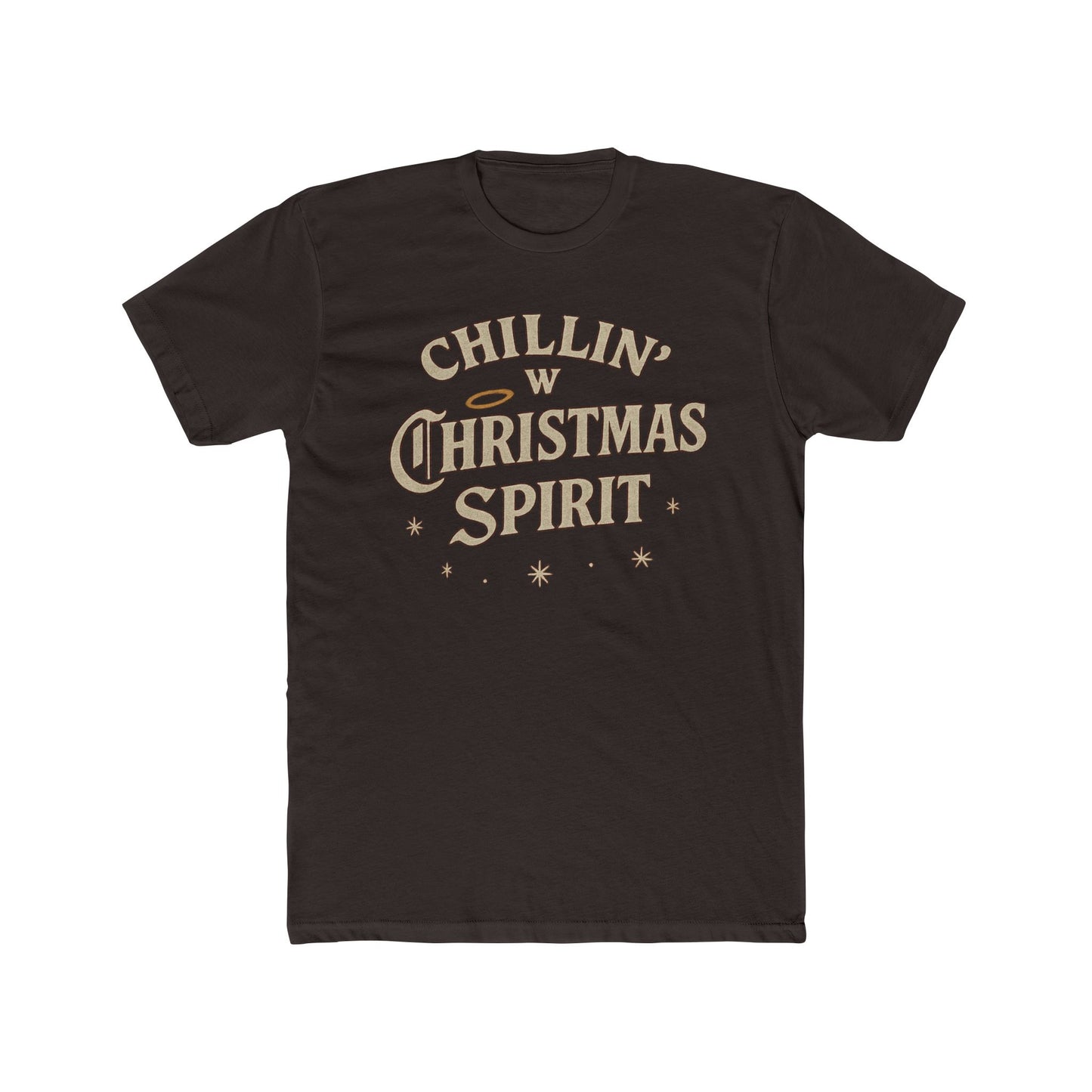 Christmas Tee – “Chillin' W Christmas Spirit” Retro Holiday Graphic Shirt