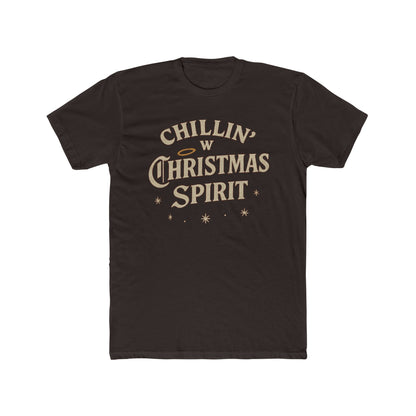 Christmas Tee – “Chillin' W Christmas Spirit” Retro Holiday Graphic Shirt