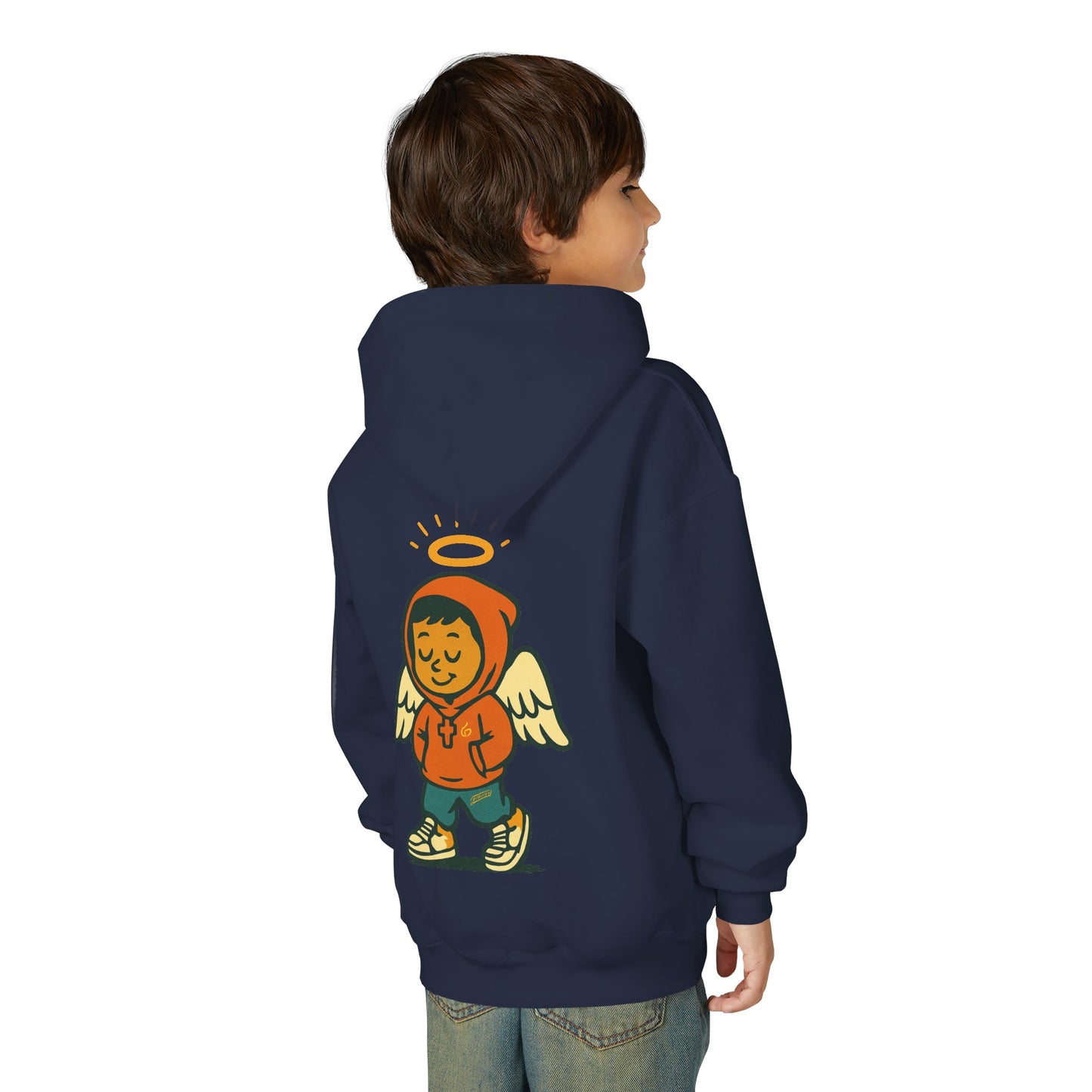 Youth Hooded Sweatshirt with Chilling WChrist Design | Fun and Comfy Apparel for Kids | Perfect for Gifts, Casual Wear