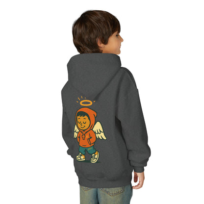 Youth Hooded Sweatshirt with Chilling WChrist Design | Fun and Comfy Apparel for Kids | Perfect for Gifts, Casual Wear