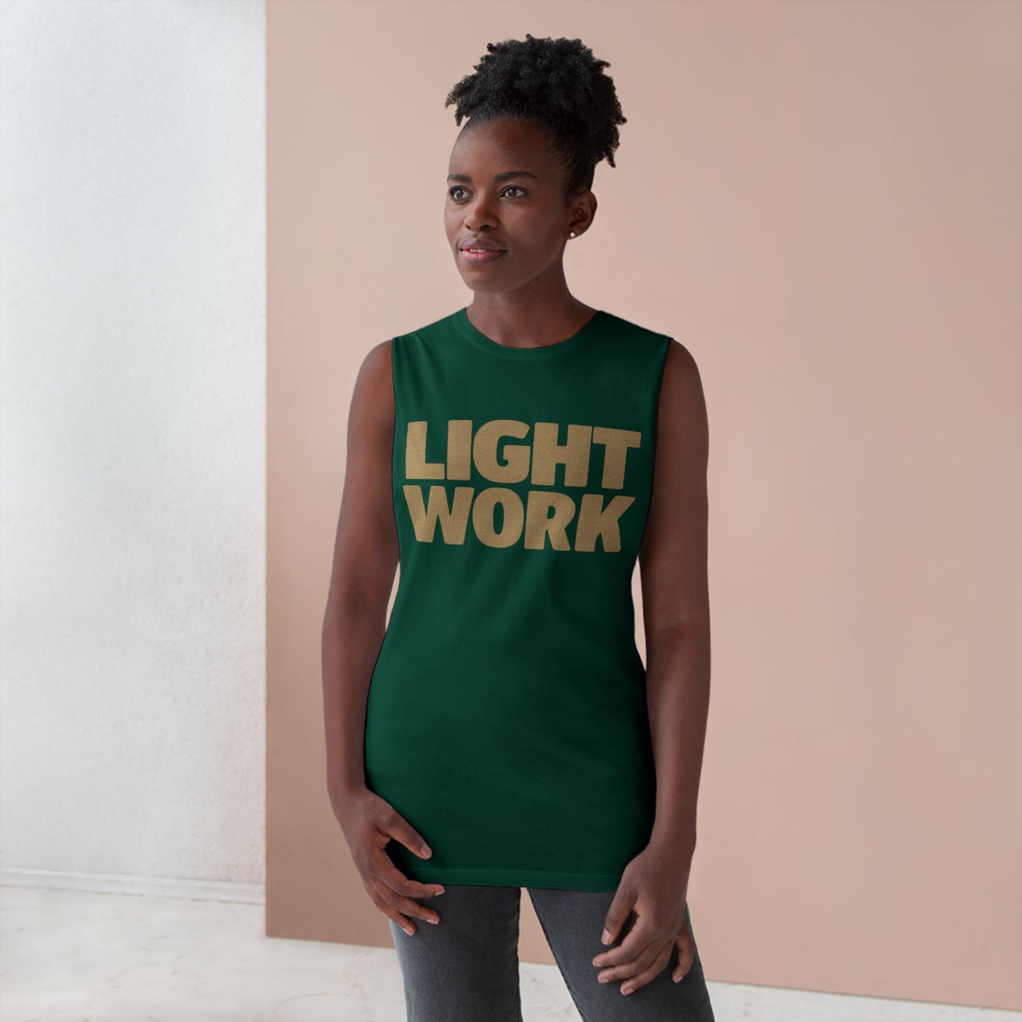 Light Work Unisex Tank Top, Inspirational Workout Shirt, Faith-Based Gym Apparel, Motivational Fitness Wear, Summer Activewear