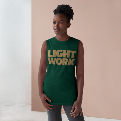 Light Work Unisex Tank Top, Inspirational Workout Shirt, Faith-Based Gym Apparel, Motivational Fitness Wear, Summer Activewear