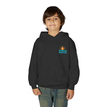 Youth Hooded Sweatshirt with Chilling WChrist Design | Fun and Comfy Apparel for Kids | Perfect for Gifts, Casual Wear