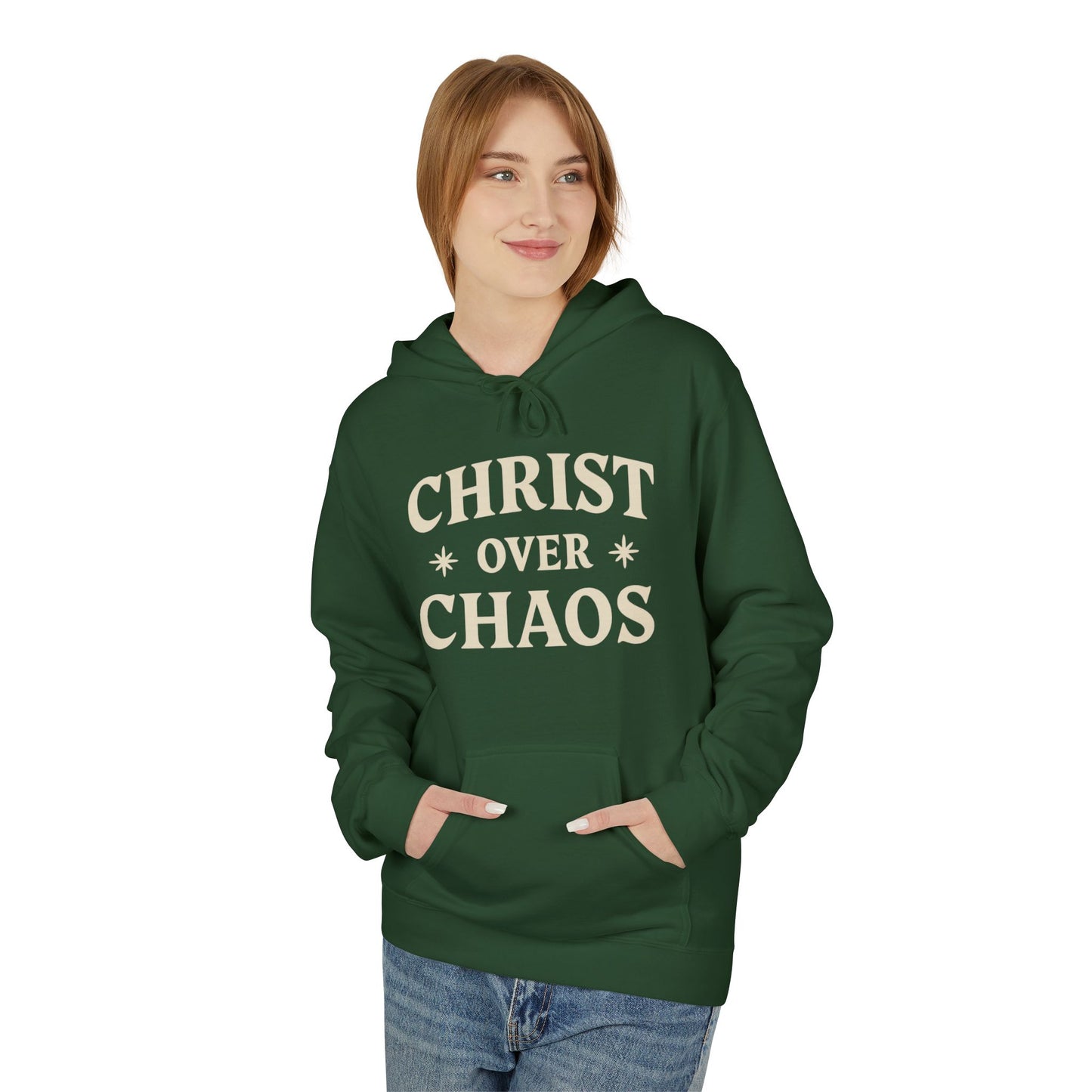 Christian 'Christ Over Chaos' Hoodie — Faith-Based Inspirational Pullover